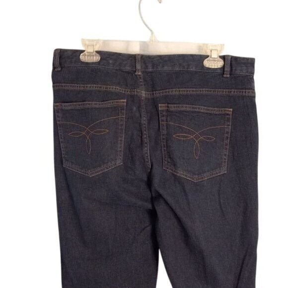 Chaps Size 12 Denim Madden Straight Jeans Womens Dark Wash - Picture 9 of 10